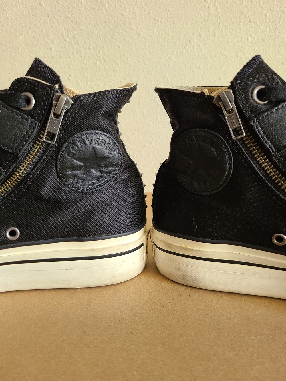 Black Studded High-Top Platform Converse - Picture 7 of 13